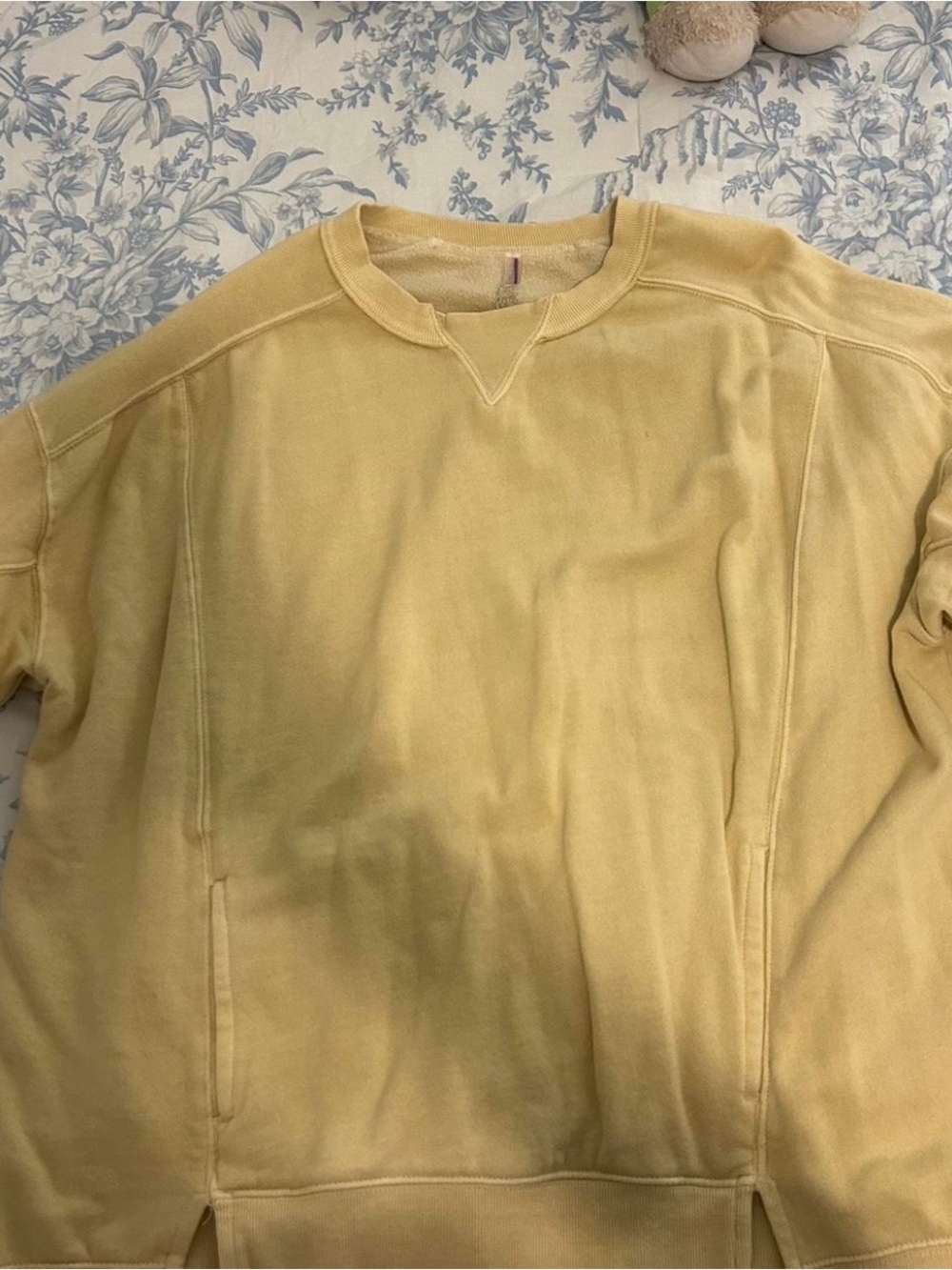 Free People FP Movement yellow sweatshirt sweater with pockets
